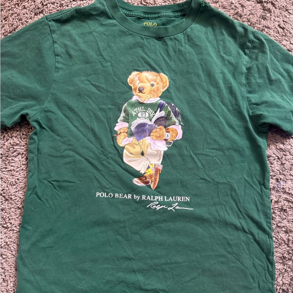 Polo by Ralph Lauren Kids Tee with Bear Graphic - Green